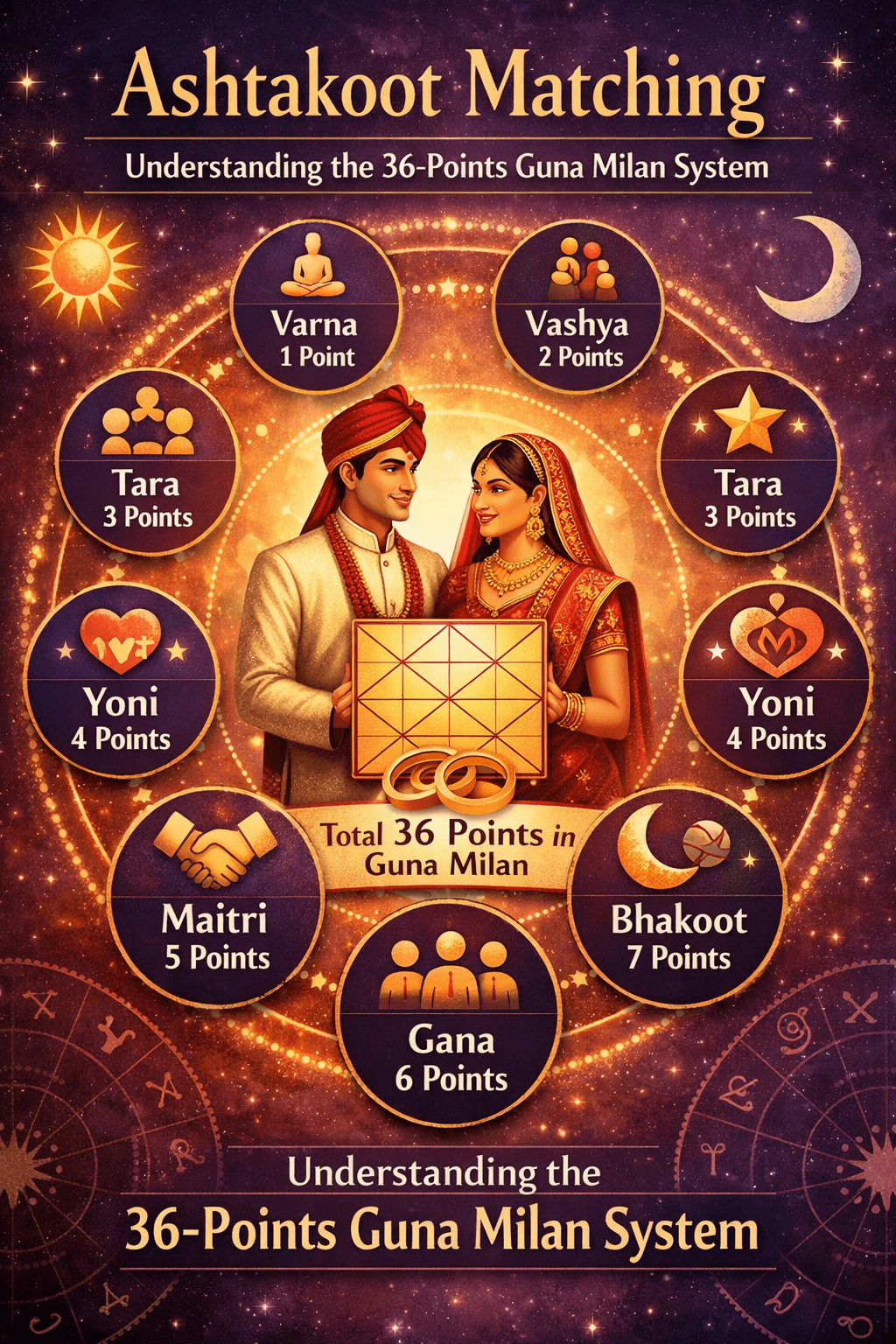 Ashtakoot Matching: Understanding the 36-Points Guna Milan System